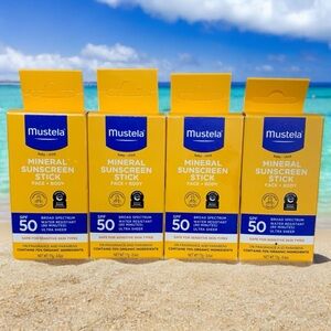 4 Pack Mustela Mineral Sunscreen Stick SPF 50 Baby Kid Face Body 0.6 oz EX 10/27